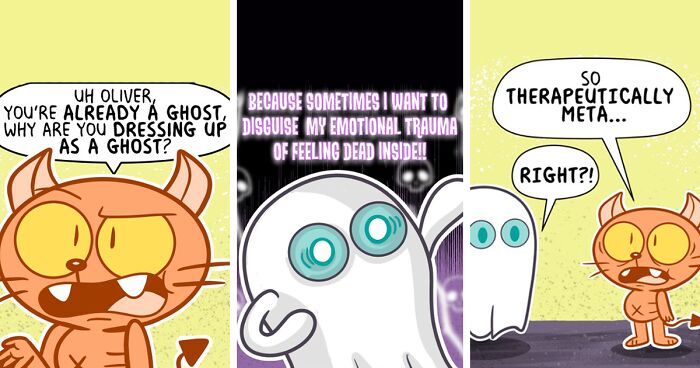 40 “Positively Ghostly” Comics Full Of Fun Characters And Their Funny Interactions, By Greg Eales (New Pics)