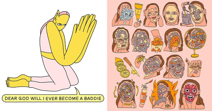 This Artist Creates Colorful And Relatable Art, Tackling Themes Like Self-Image, Mental Health, And More (23 Pics)