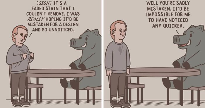 This Artist Creates Humorous Comics Featuring A Man And A Boar (30 Pics)