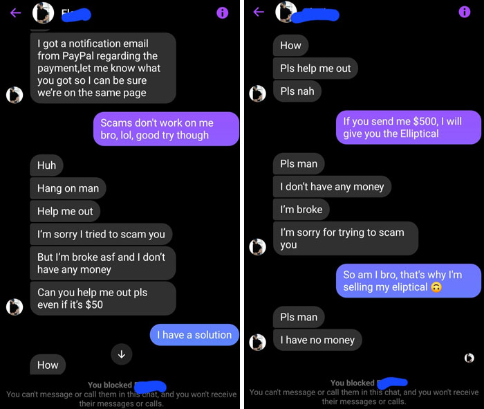 Scammer Apologizes For Scamming, Then Asks For $50