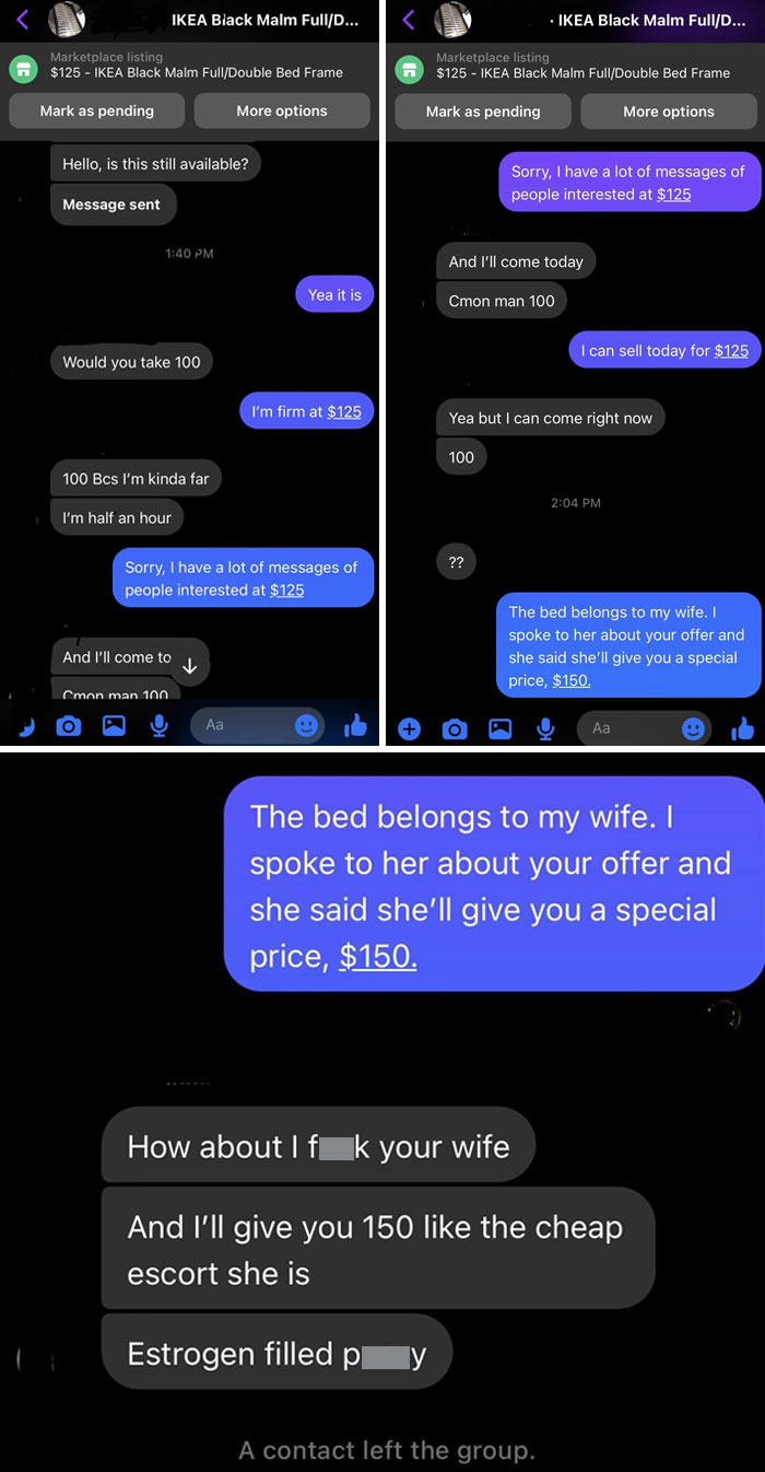 Choosing Beggar Didn't Appreciate "Special Pricing" Offer