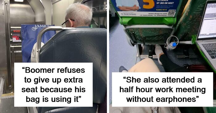 50 Times People Just Had To Take A Photo Of Absolute Jerks Taking Public Transport (New Pics)