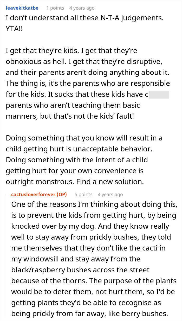 “WIBTA For Planting Prickly Bushes In My Front Yard To Keep The Neighbors’ Kids From My Property?”