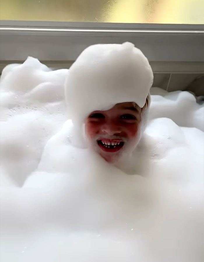 Mom Walks In On Her Young Son In A Bathtub Overflowing With Bubbles—Her Reaction Goes Viral