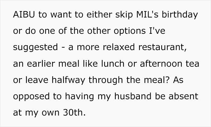 Mom Wants To Skip Her MIL’s 60th Birthday So She Can Enjoy Her Own Birthday Dinner Instead