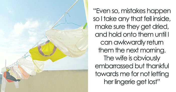 Neighbor Called “Creepy Jerk” For Returning Woman’s Lingerie That Keeps Blowing Onto His Balcony