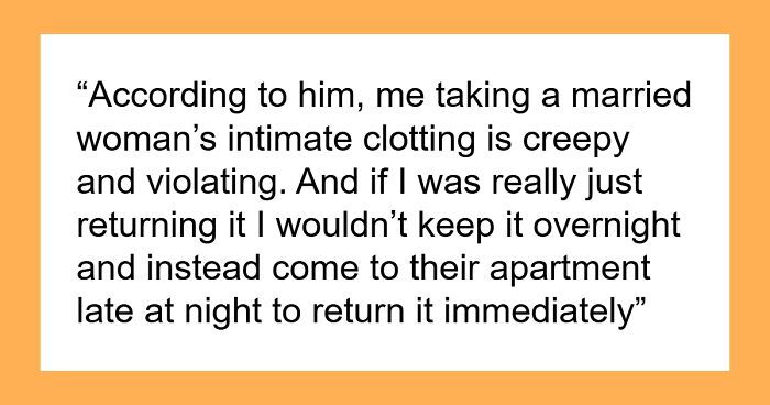 Neighbor Called “Creepy Jerk” For Returning Woman’s Lingerie That Keeps Blowing Onto His Balcony