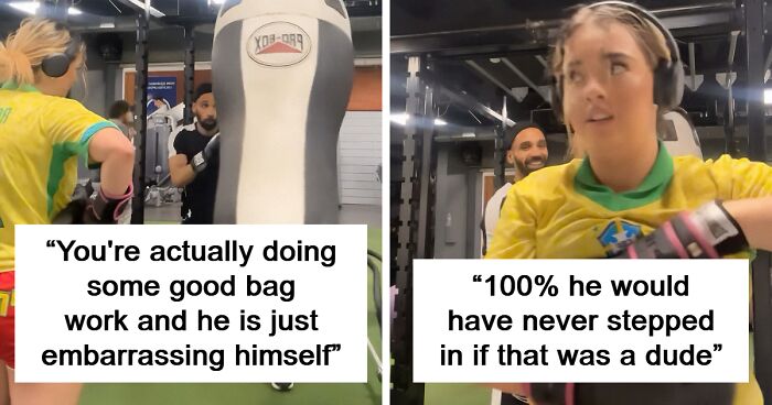 Man Sparks Outrage After Interrupting Woman’s Muay Thai Workout And Stealing Her Punching Bag