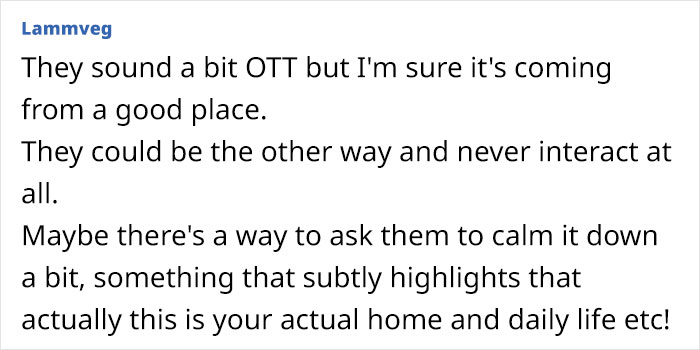 Text advice on how to calmly connect with new neighbors, balancing interaction and respect for personal space.