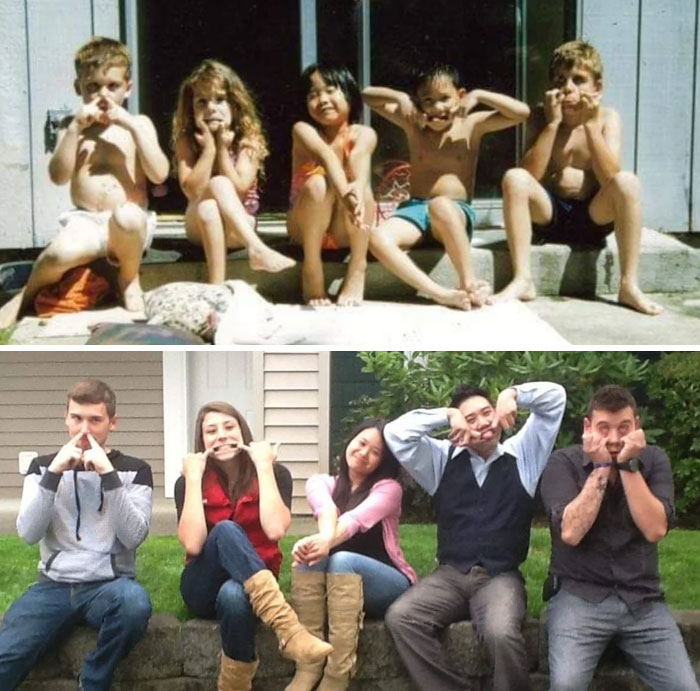 My Siblings And I Being Goofy (1995 vs. 2013)