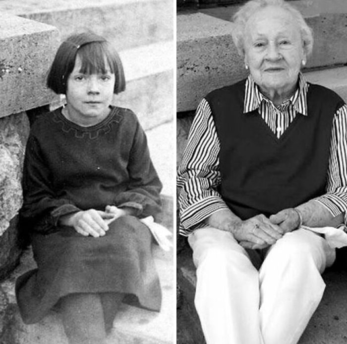 My Grand Mom At Age 13 And Now 89