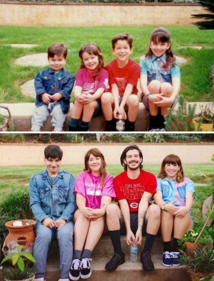 Amazing Remake Of Siblings Together In A Park For Lovely Remake After 28 Years