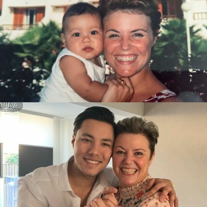 Me And My Son 25 Years Apart