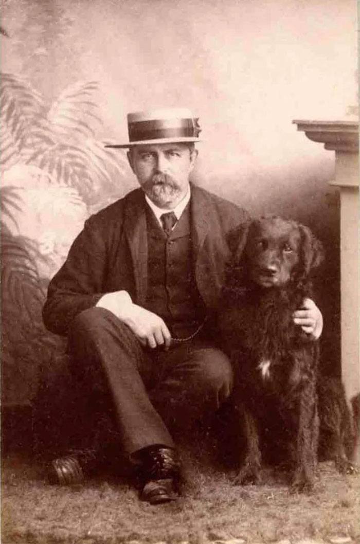 Gentleman Pose For Photos With Their Beloved Pups, Circa 1880-1900