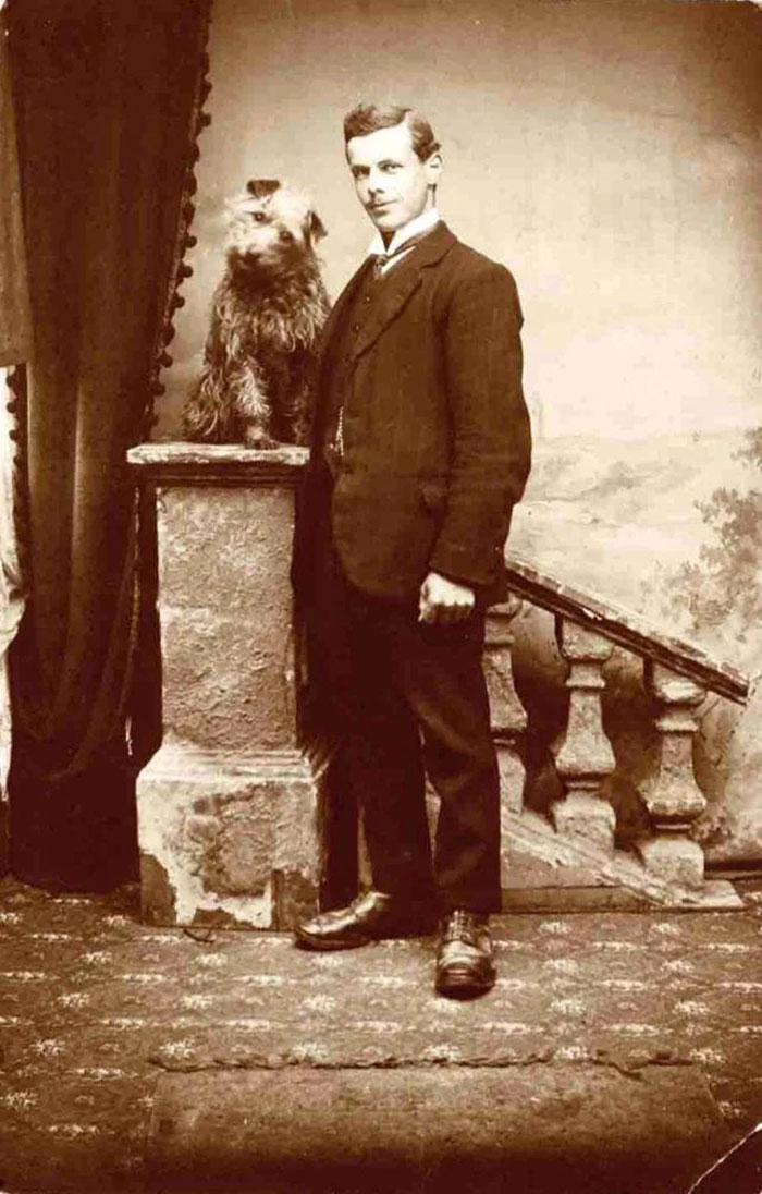 Gentleman Pose For Photos With Their Beloved Pups, Circa 1880-1900