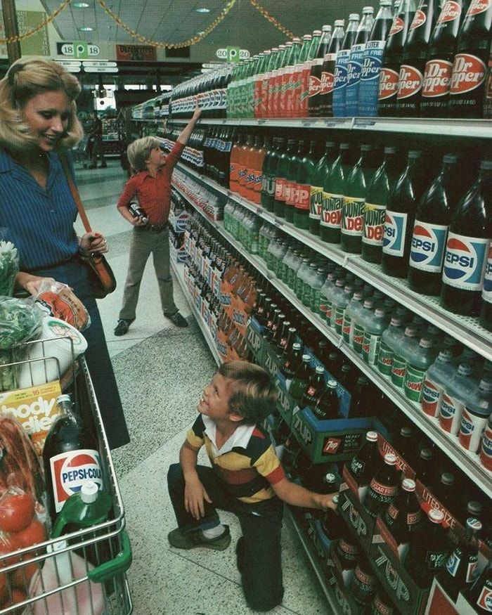 1980, When Every Soft Drink Bottle On The Shelf Was Still Glass