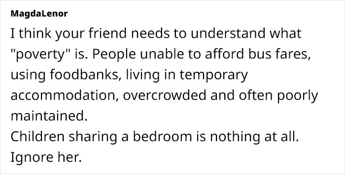 Netizens Call Out Friend For Telling Woman That Her 2 Kids Sharing A Room Shows Poverty