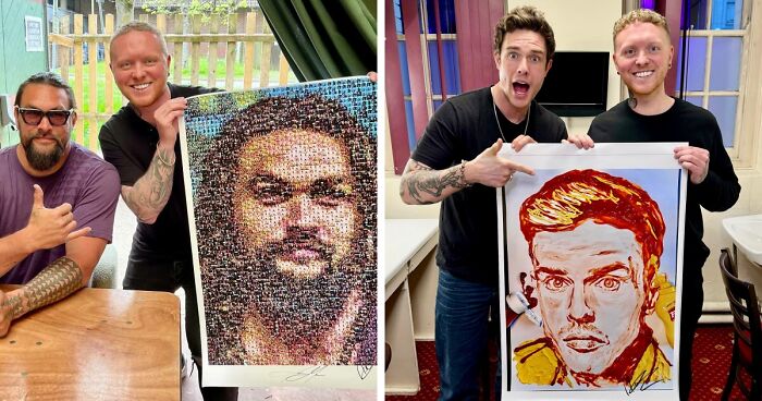 Artist Paints Iconic Celebrities With Unlikely Materials Like Coffee And Lipstick (55 Pics)