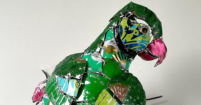 This Artist Repurposes Scrap Metal, Discarded Objects, And Textile Into Animal Sculptures (20 New Pics)