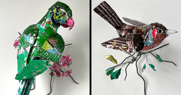 This Artist Repurposes Scrap Metal, Discarded Objects, And Textile Into Animal Sculptures (20 New Pics)