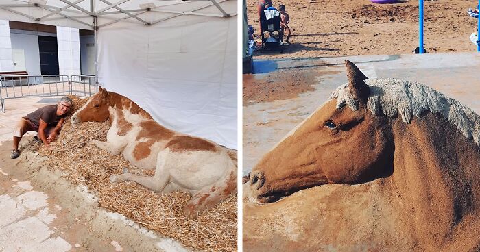 This Artist’s Sand Sculptures Are So Lifelike, They Might Fool You At First Glance (20 New Pics)