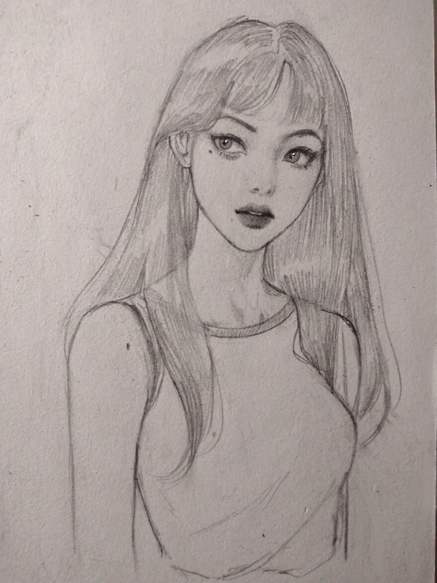 A Quick Sketch Of A Girl From My Imagination