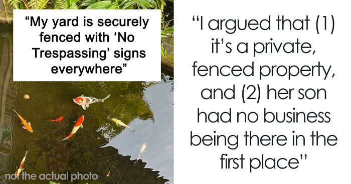 “Attractive Nuisance”: Neighbor Wants Guy To Pay After Her Kid Ruined His Koi Pond, Gets Sued