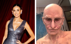 Demi Moore Transformed Beyond Recognition In Eerie Behind-The-Scenes Shots From “The Substance”