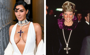 “Vulgar”: Kim Kardashian Slammed For Wearing Princess Diana’s Cross Pendant In “Sleazy” Look