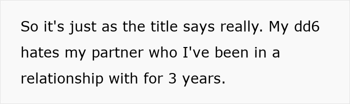 Mom In A Pickle Over 6YO Daughter Hating Long-Term Partner, Turns To Netizens For Advice