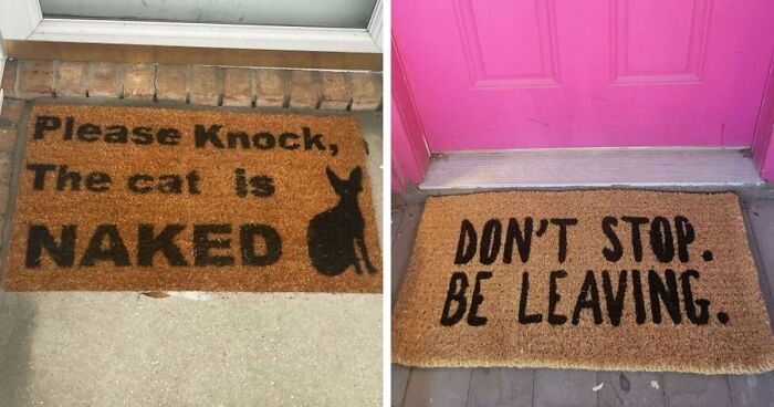 35 Times People Saw Some Really Amusing Or Witty Doormats And Couldn’t Help Posting Their Findings