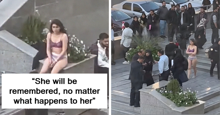 “Brave, But Foolish”: Viral Video Shows Woman Removing Clothes In Public To Protest Hijab Law