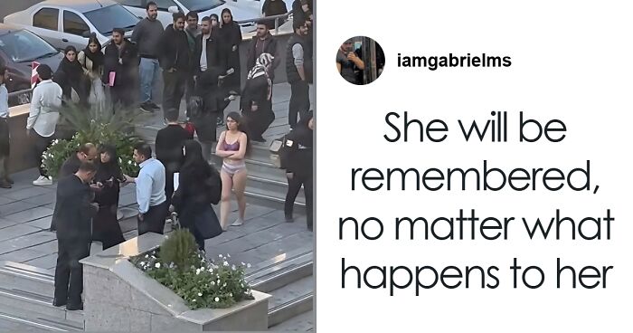 Student Goes Viral After Stripping In Public To Protest Hijab Laws, Gets Violently Arrested