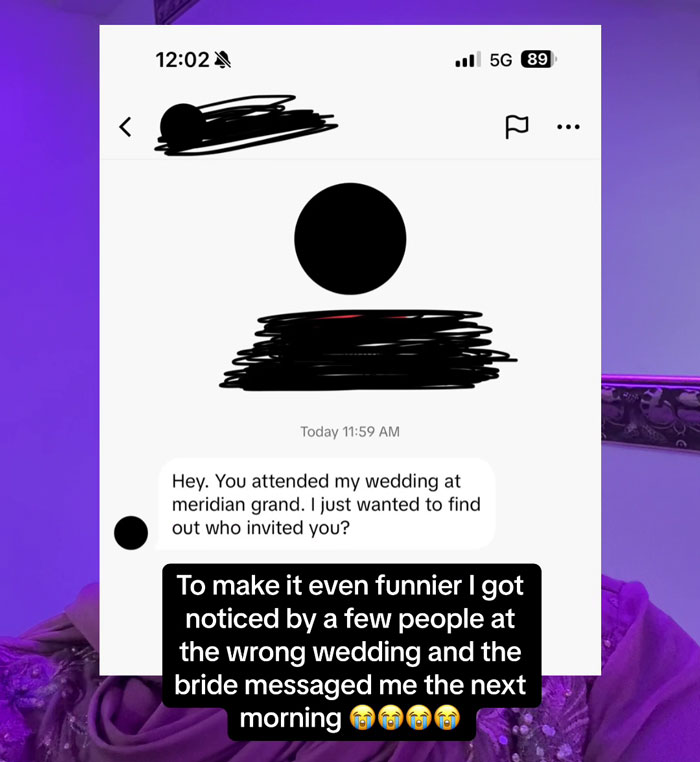 Lady Goes To Wrong Wedding, Realizes After A While That She Made A Blunder, Bride Later Messages Her