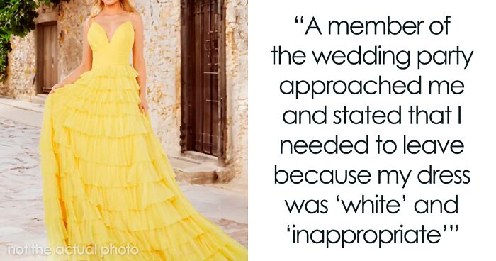 Guest Plays Wedding Etiquette Police, Threatens To Kick Woman Out Over Her Dress Color