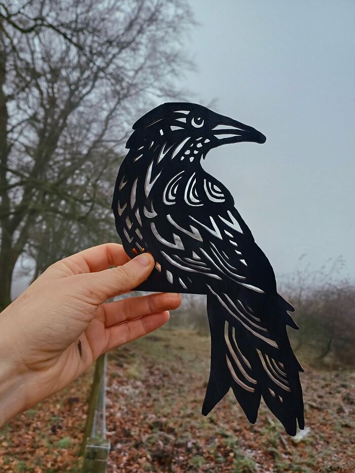 I Started Making These Door Corvids A While Ago Cos I Wanted That Feeling Of Being Spied On By A Crow