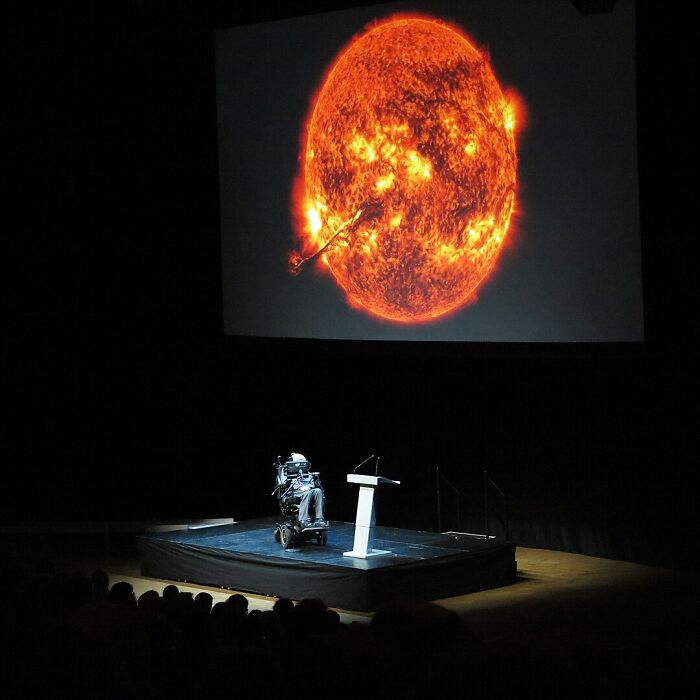 Stephen Hawking on a panel