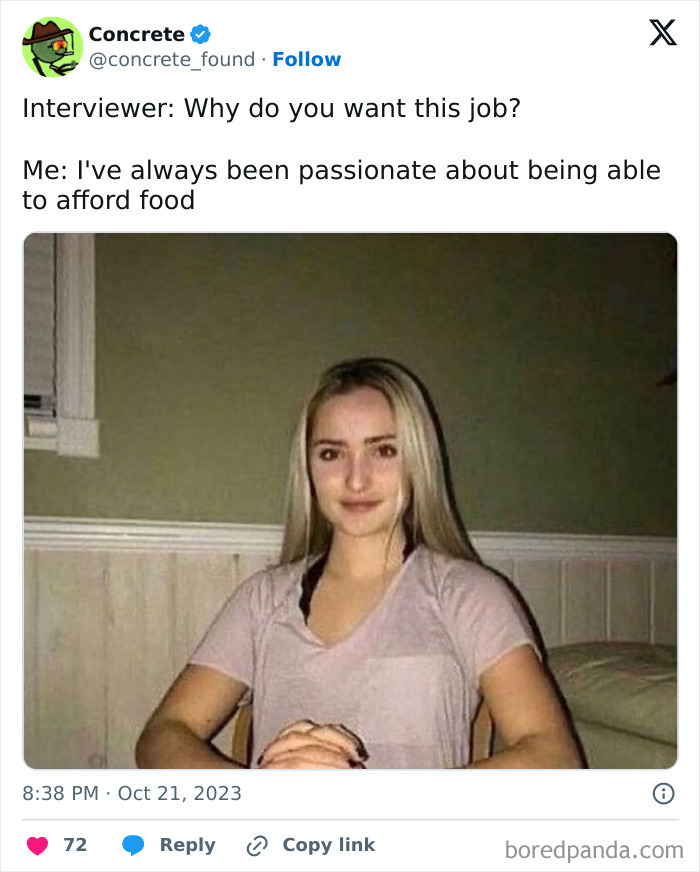 Student meme about job interviews reflecting university life challenges with humor.