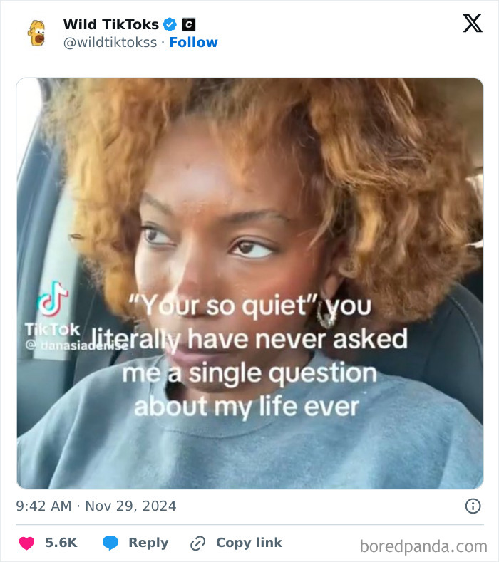 Woman with curly hair in a TikTok screenshot questioning communication.