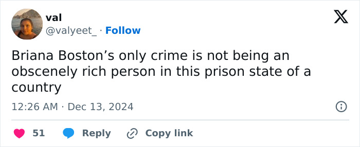 Tweet by user discussing socioeconomic issues related to crime.