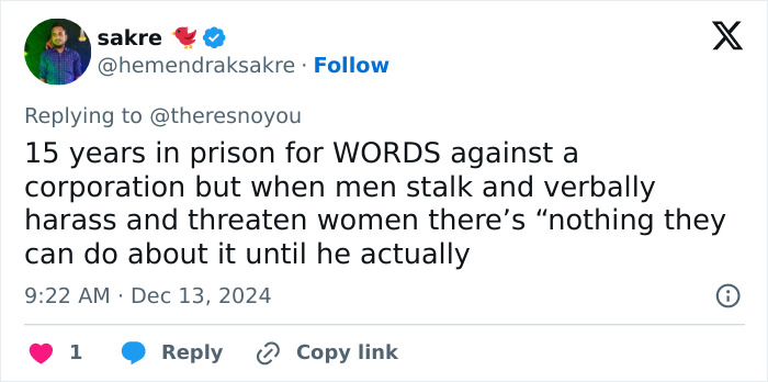 Twitter post about prison sentence disparity discussed online.