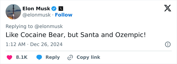 "Ozempic Santa" Elon Musk Reveals He's On Even More Powerful Weight Loss Med