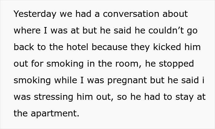 Text about a joke incident related to pregnancy causing an upset fiancé.