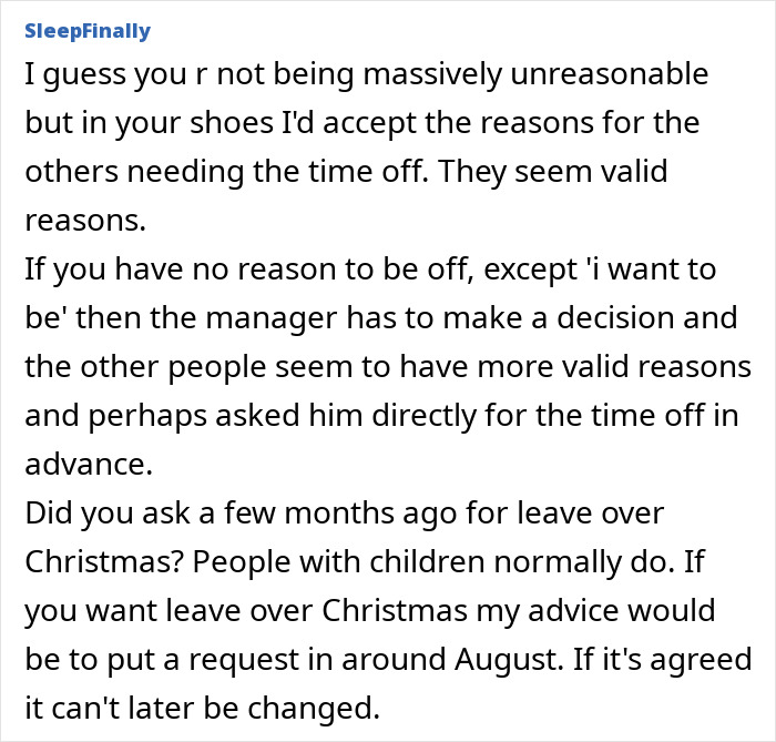 Woman Calls Out Discrimination After She’s Forced To Cover For Colleagues With Kids On Xmas