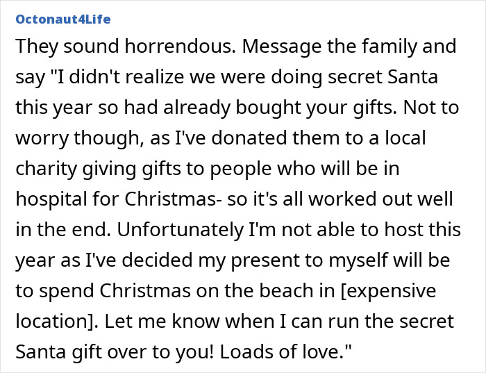 Woman Hurt Poor Family Won't Buy Her Presents: "Fuming And Want To Cancel Everything"