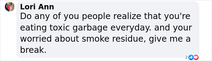 Text message response about concerns over third-hand smoke risks.