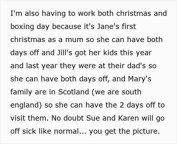 Woman Calls Out Discrimination After She’s Forced To Cover For Colleagues With Kids On Xmas