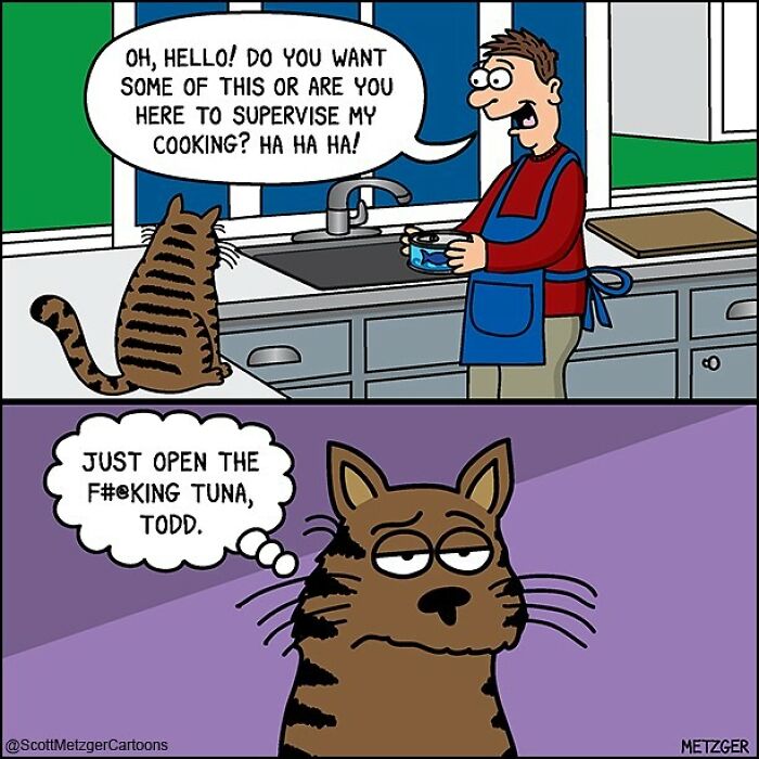 Only Cat And Dog Owners Might Truly Understand These 39 New Cartoons By The Artist Scott Metzger