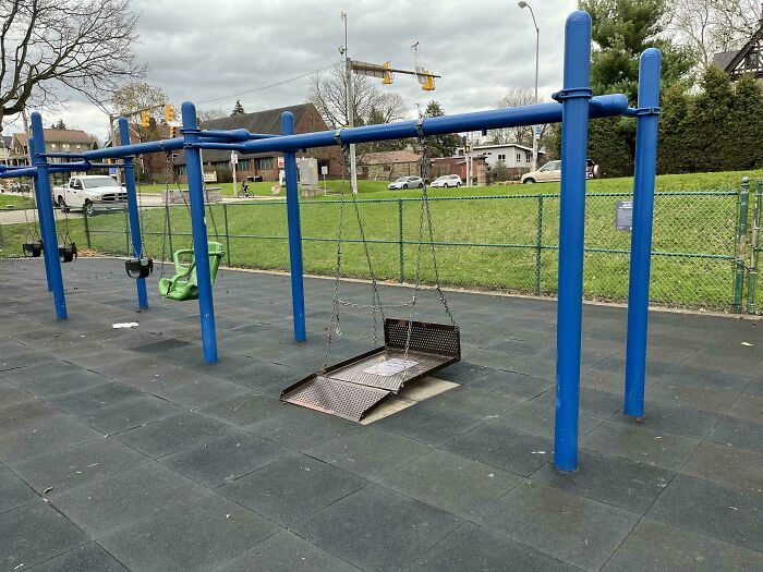 A Wheelchair Accessible Swing At A Public Park