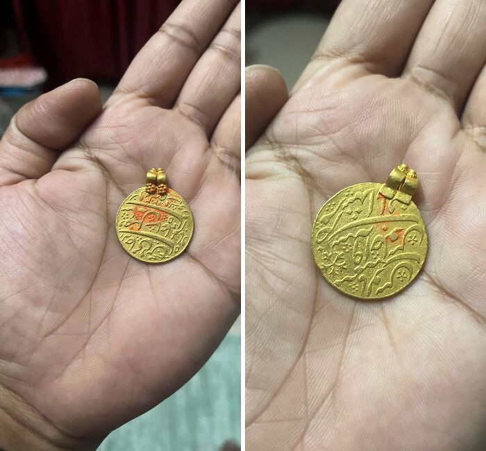 My Parents Has This Gold Mohar From 100 Years Back. 4th Generations Inheritance